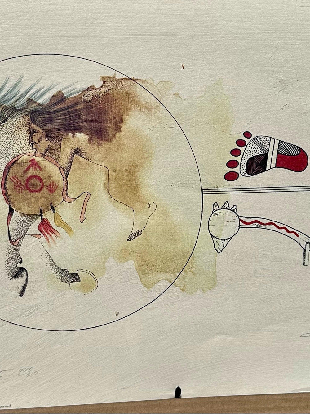 Native American CF Lovato Print . 1978